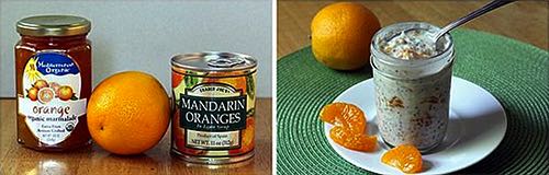 Haferbrei mit Mandarinen und Orangen