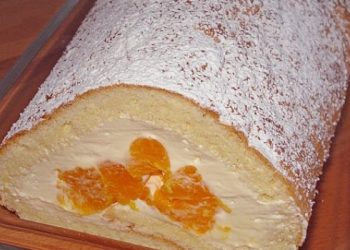 Mandarinenquark – Biskuitrolle