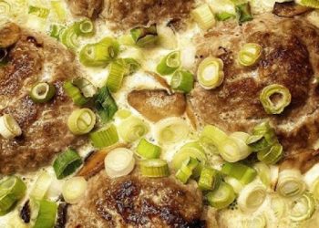 Ofenfrikadellen in Championrahmsosse