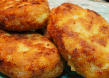 Panierte Frikadellen mit Käse