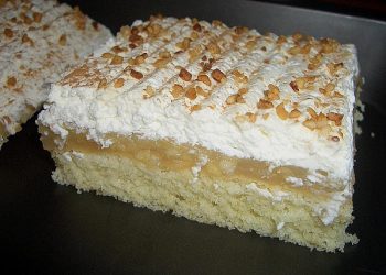 Schnitte Altbaerli (Apfelpudding-Biskuitmasse)