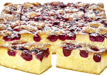 5 Minuten Kirsch Sand Blechkuchen