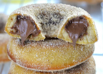 Donuts gefüllt mit Nutella, aus dem Backofen !