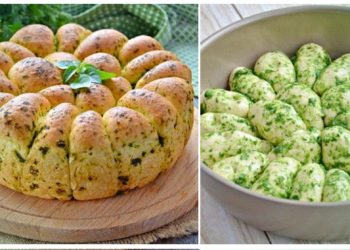 Einfache selbstgebackenes Knoblauchbrot