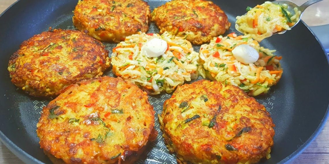 Gemüsefrikadellen mit Mozzarella