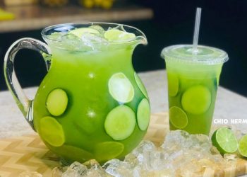 Grüne Eistee Bowle, alkoholfrei !