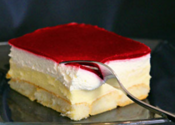 Himbeer-Puddingcreme Schnitten (Kuchen ohne Backen)