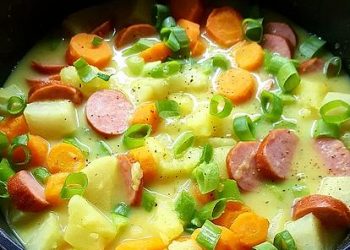 Kohlrabieintopf mit Wurst