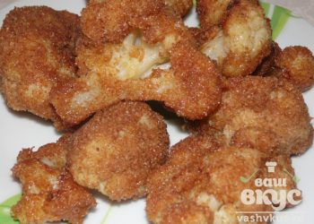 Panierten Blumenkohl aus dem Backofen