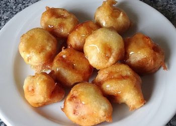 Gebackene Banane mit Honig