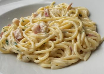 Spaghetti in Schinken-Sahne-Soße