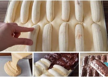 Bananen-Schnitten ein Tassenrezept