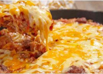 Reis Hackfleisch Auflauf mit Knoblauch