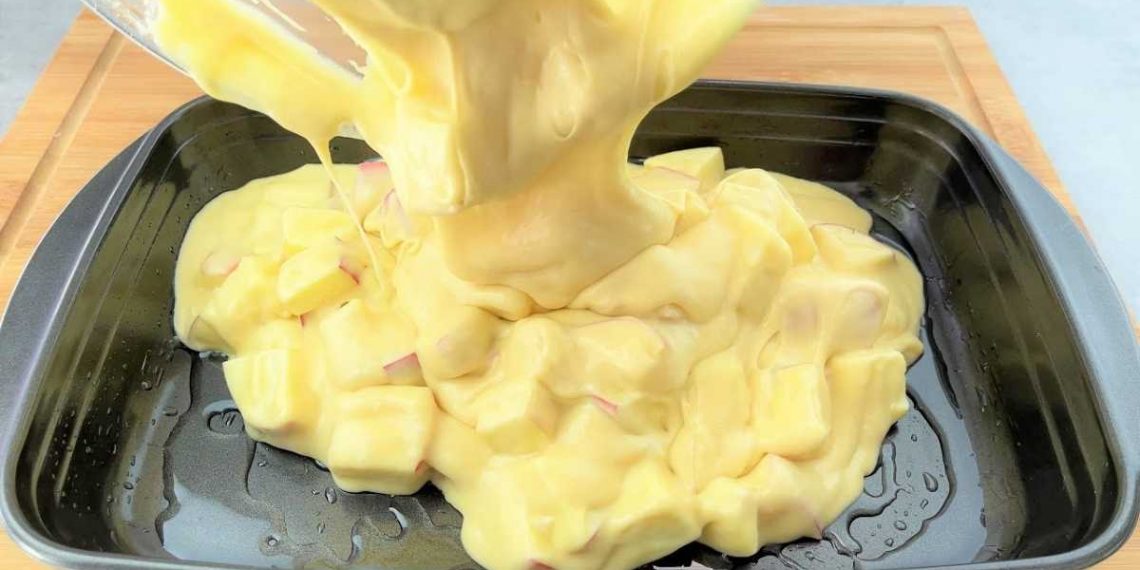 Apfel Schmandkuchen in 5 Minuten Zubereitet!