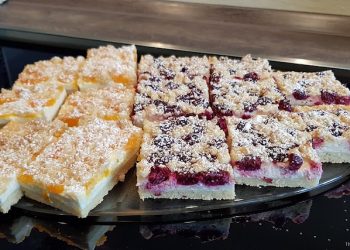 Schneller Quark-Streuselkuchen mit Obst