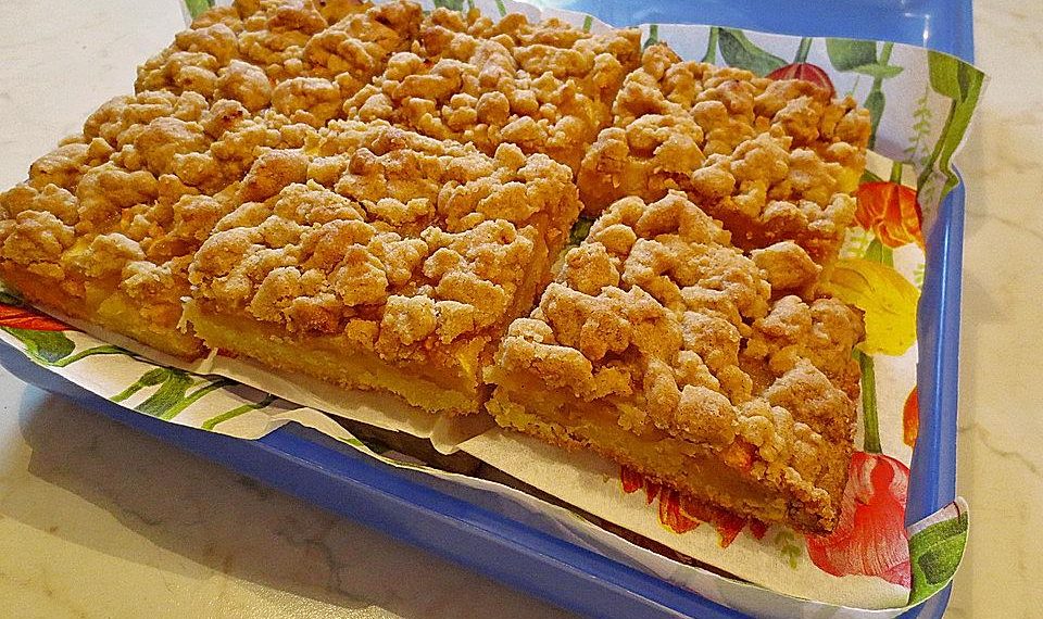 Apfelkuchen mit Streuseln vom Blech - Welt Rezept