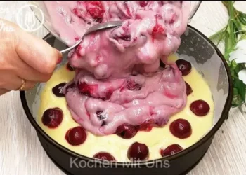 Schmilzt im Mund, Kirschkuchen mit Vanillepudding