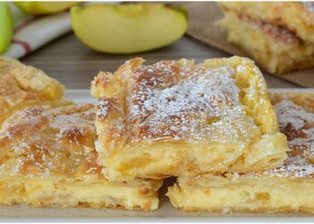 Leckere Apfelpudding Schnitten die immer gelingen