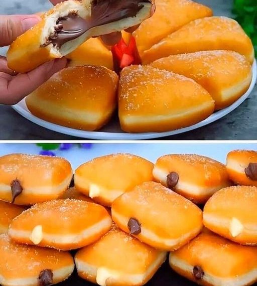 Extrem einfach und ist mega lecker, Fantastische Schokolade gefüllte Donuts