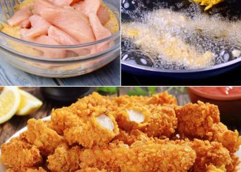 Goldene knusprige Hähnchenstreifen. So bereiten Sie köstliche Hähnchenstreifen zu