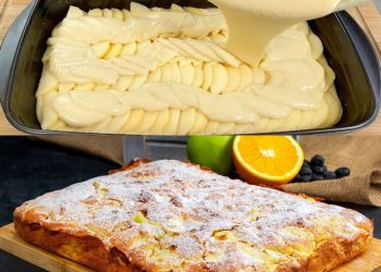 Apfelkuchen in 10 Min. Sie wissen, dass es köstlich ist, wenn Ihre Kinder mehr will!