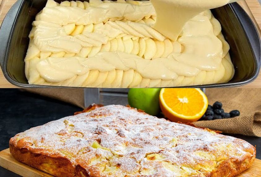 Apfelkuchen in 10 Min. Sie wissen, dass es köstlich ist, wenn Ihre Kinder mehr will!