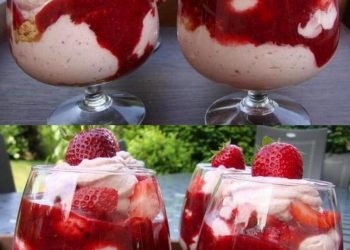 Erdbeer Quarkdessert in nur 5 Min!