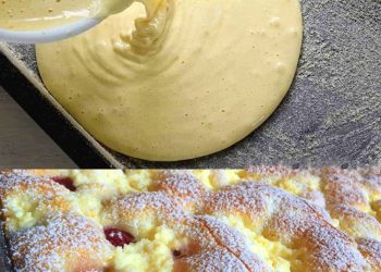 Omas Quark-Kirsch-Kuchen in weniger als 5 Minuten zubereitet