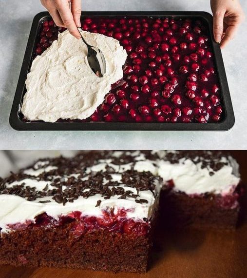 Omas Schwarzwälder vom Blech, woow macht süchtig!