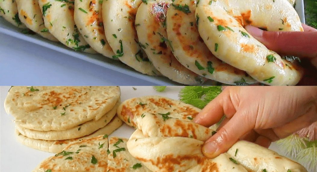 SUPER weiche Knoblauchfladen in 10 Minuten