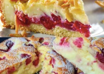 Blitz Kirschkuchen mit Vanillepudding