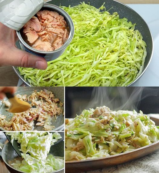 Chinakohl und Thunfisch