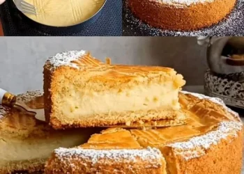 Dieser Kuchen ist so einfach, mit knusprigem Mürbeteig und garniert mit einer unwiderstehlichen Vanillecreme