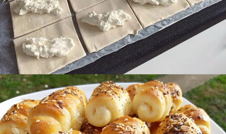Omas Hefehörnchen mit Schafskäse, das essen alle gern sooo lecker!