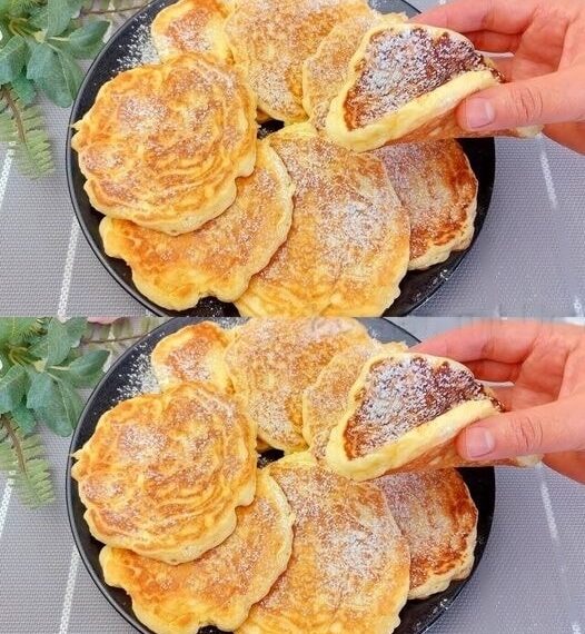 Apfel Joghurt Pfannkuchen in 3 Minuten