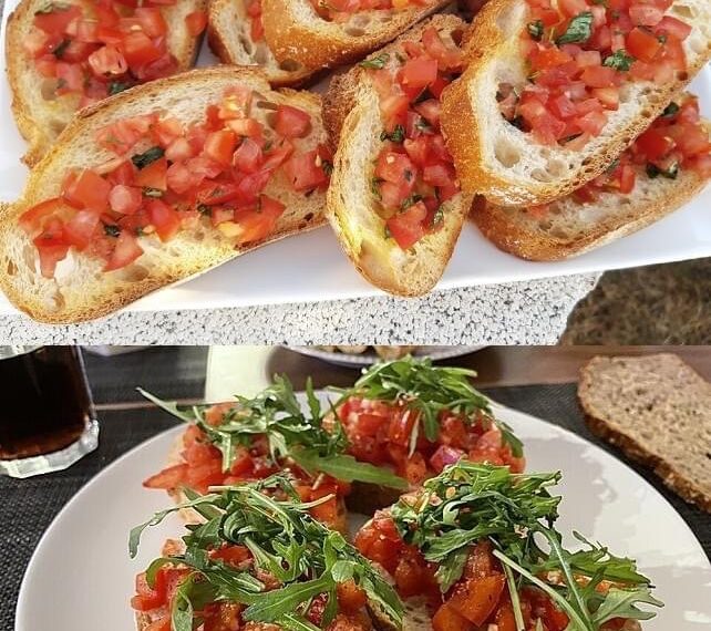 Bruschetta mit Tomaten und Knoblauch - Mega lecker, fertig in 10 Minuten!