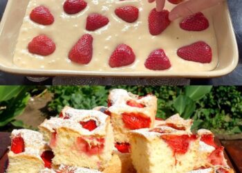 Erdbeer-Joghurt-Kuchen in nur 5 Minuten und Sie werden ihn IMMER wieder backen wollen!