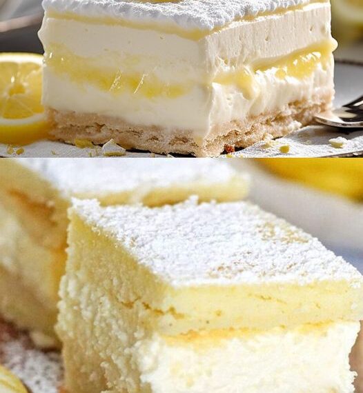 Zitronen Mascarpone-Schnitten