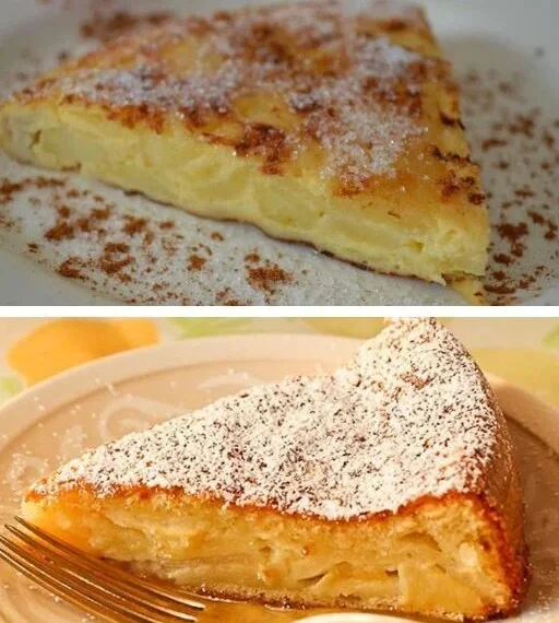 Das französische Dessert, zubereitet mit nur 1 Tasse Milch und 2 Äpfeln: Es hat sehr wenige Kalorien und ist in 10 Minuten zubereitet.