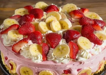 Erdbeer-Bananen-Genuss-Käsekuchen