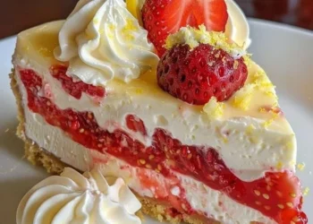 Erdbeer -Zitronenkäsekuchen! Das perfekte erfrischende Dessert