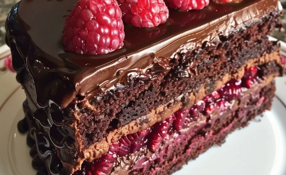 Himbeer-Schokoladen-Genusskuchen