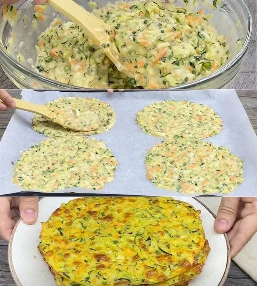 Zucchini, Eier, Mehl, Karotte und Mozzarella! Sie sind wirklich außergewöhnlich