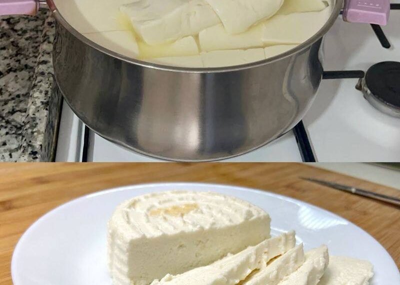 1 Liter Milch, 1 Joghurt und eine halbe Zitrone reichen aus, um den besten hausgemachten Käse zuzubereiten