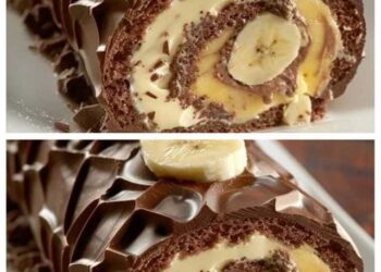 Bananensplit Biskuitrolle