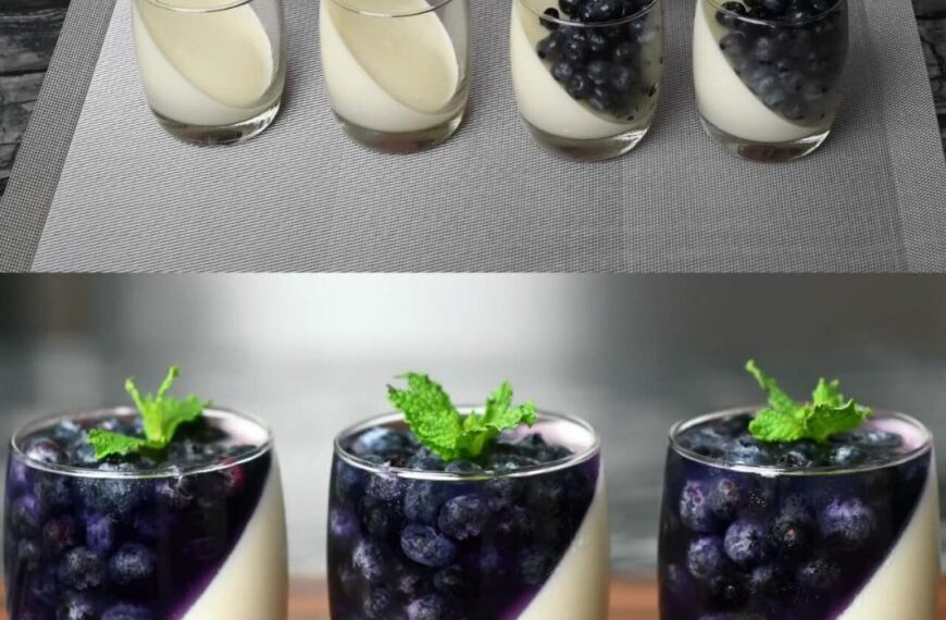 Blaubeer-Panna Cotta: Cremige und fruchtige Süße