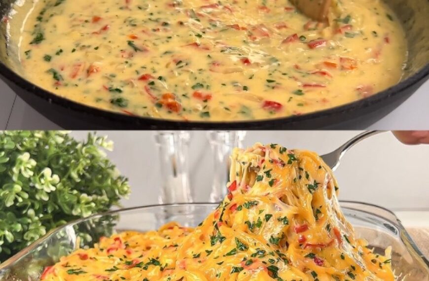 Cremiger Spaghetti-Auflauf aus dem Ofen