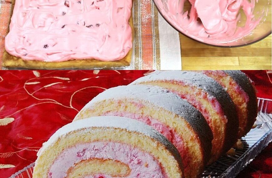 Das beste Roulade Rezept überhaupt, Herrliche Biskuitroulade mit Erdbeeren
