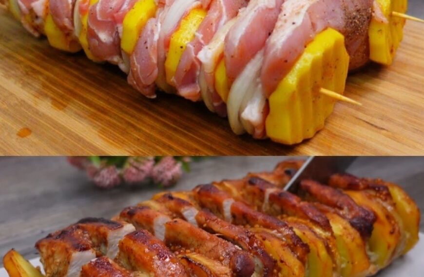 Im Ofen gebackene Rindfleischspieße