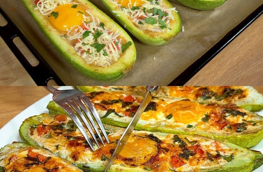 Kein Frittieren! Gefüllte Zucchini-Boote, die alle verrückt machen